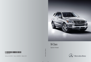 2014 Mercedes Benz M Class Operator Manual